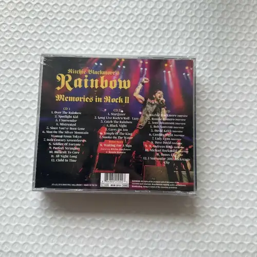 Imagen 2 del producto Álbum de recuerdos de arcoíris Retro, CD de música de Ritchie Blackmore, 2 uds., grabación de música + 1 Uds., caja de rastas de sonido para coche, Walkman DVD