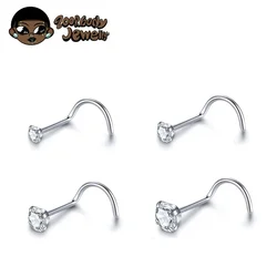 10pcs Titanium 18G 20G Nose Piercing CZ Crystal Piercing Nose Studs Women Nose Ring Nariz Piercing Body Jewelry Wholesale