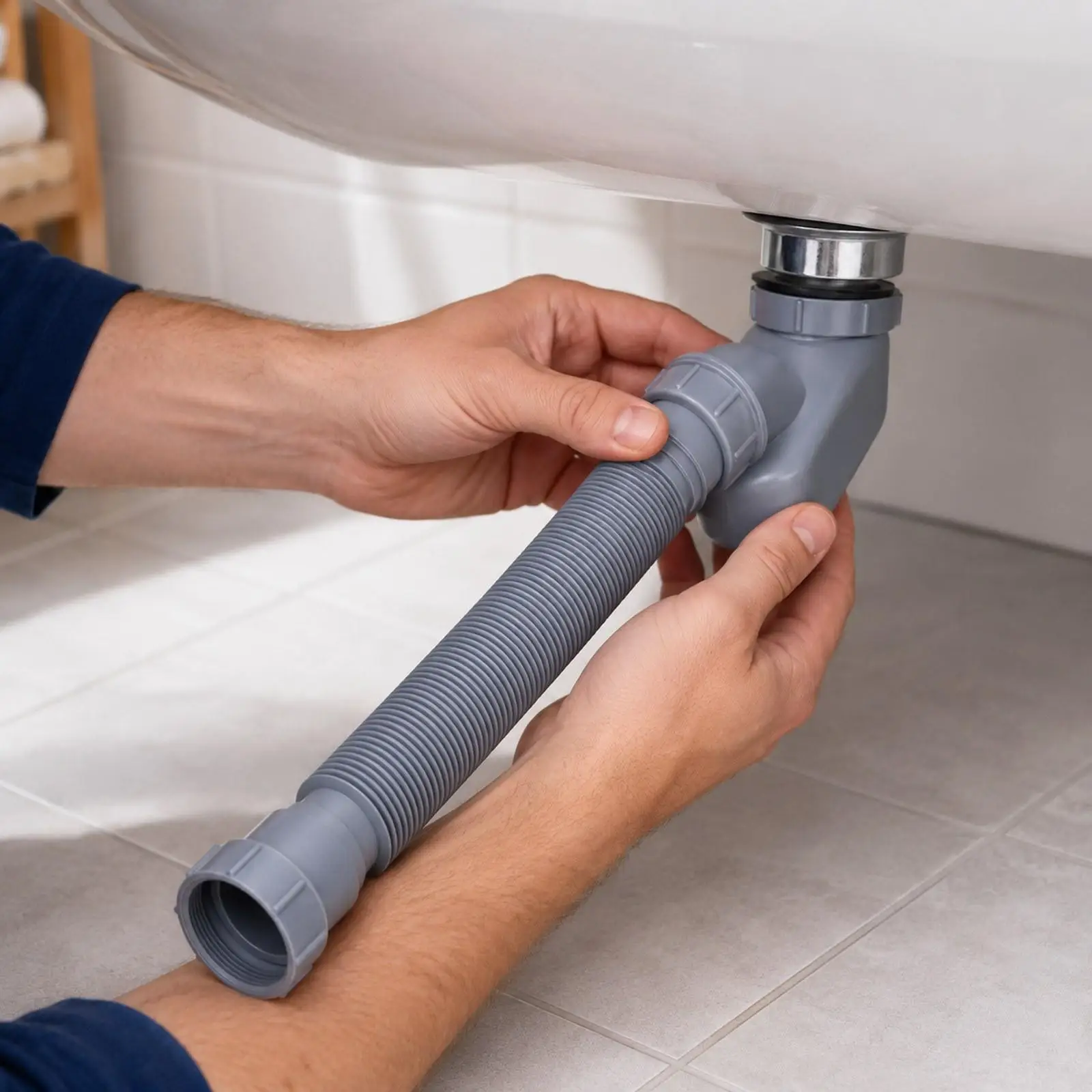 Bathtub Shower Drain Tube Kit Freestanding Leakproof Lightweight Professional