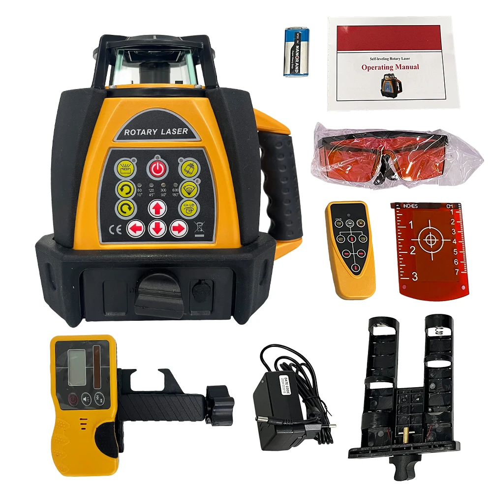 Heipoe 204R شعاع أحمر 500 متر - مراجعة Rotary Laser Level 500M Range وسعره