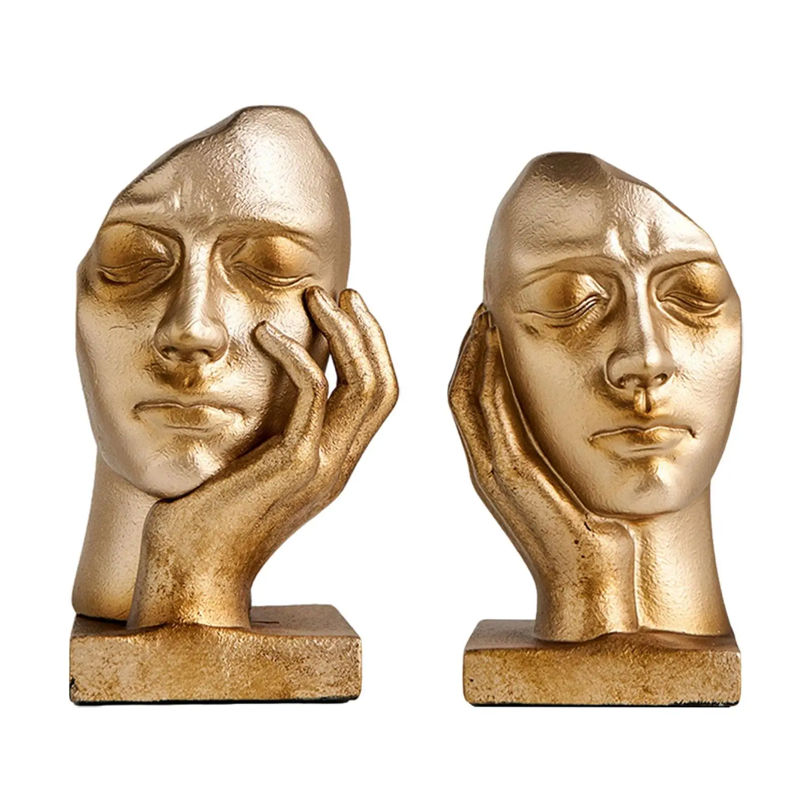 

Decorative Bookend Resin Ornament Book Stopper for Bookshelf Desktop Cabinet