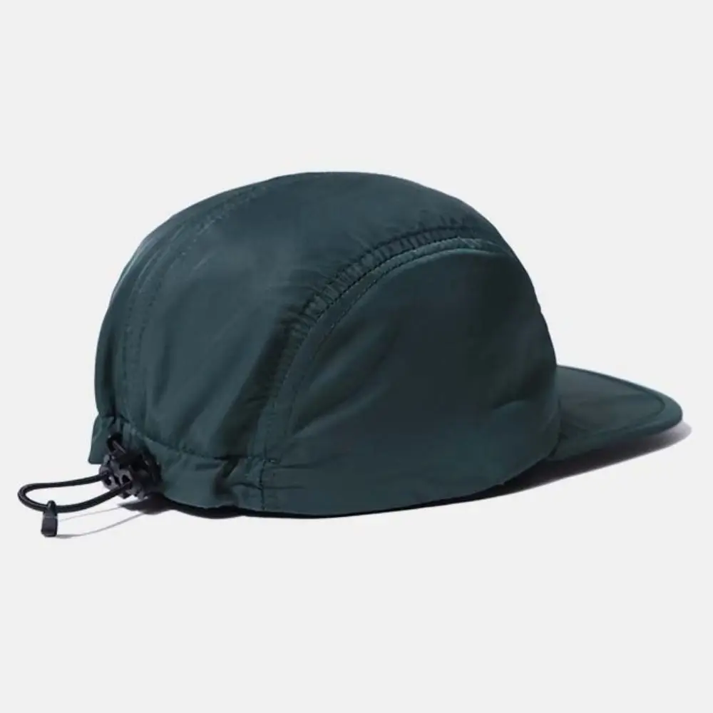 

Fashion Drawstring Design Baseball Cap Adjustable Solid Color Sunshade Cap Flat-brimmed Quick-drying Snapback Hats Unisex