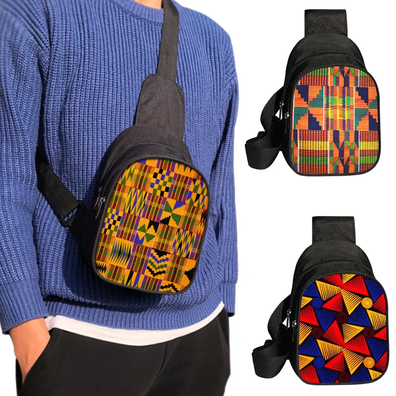 Afro Women Girls Waterproof Crossbody Waist Bag African Woman Print Belt Bag Pack Fashion Travel Chest Bum Bag Travel Purse