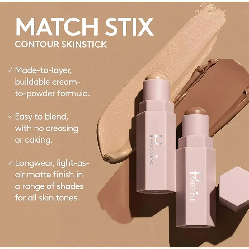 Miękki Konturujący Stick do Makijażu Wielofunkcyjny Konturujący Stick do Twarzy Długotrwały Makijaż Lekki Naturalny Makijaż Przenośny Konturujący Stick