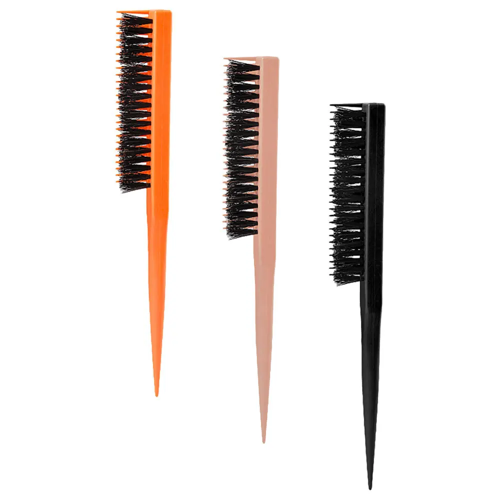 

3pcs Beauty Styling Comb Plastic Durable Hair Parting Tail Comb For Women Smooth Scalp Friendly Slicking Back Tool
