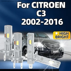 2/4Pcs LED Headlight 50000LM Car Light Turbo Lamp 6000K Bulbs Plug Play For CITROEN C3 2002 2003 2004 2005 2006 2007 2008-2016