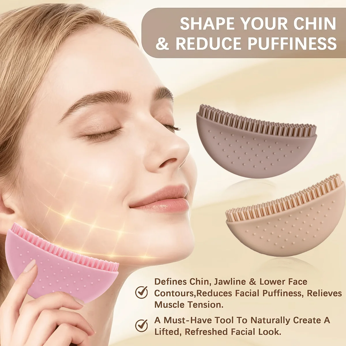 Silicone Lymphatic Massage Brush,Soft and Skin Friendly Without Irritation,Facial Lifting,Reducing Edema, Firming and Contouring