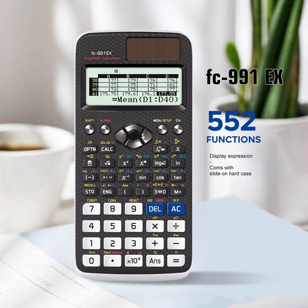 

Научный калькулятор A13E-FX-991EX с 552 функциями, функциональный калькулятор для школьников и учителей A