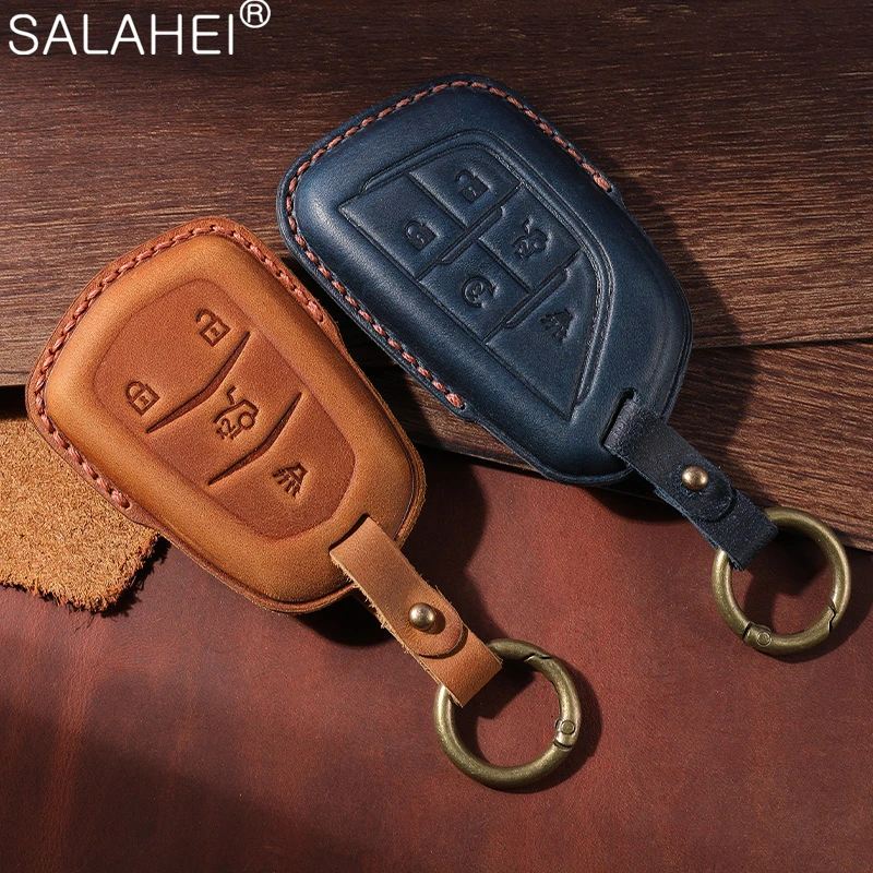 Car Key Case Cover For Cadillac ATS ATS-L CT6 CTS CTS-V XT5 DTS Escalade ESV SRX XLS STS ELR XTS 2014-2018 Snart Keychains Shell