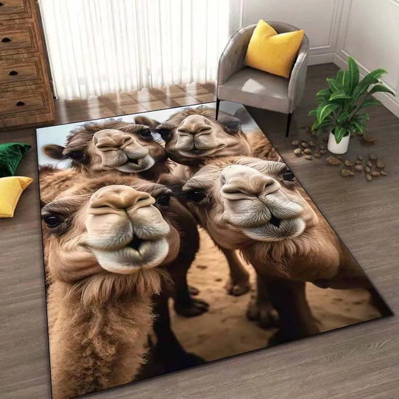 15 Sizes Funny Animal Wide Angle Shots Pattern Rug Living Room Bathroom Mat Creative Door Mat Bedroom Area Rug Living Room Decor