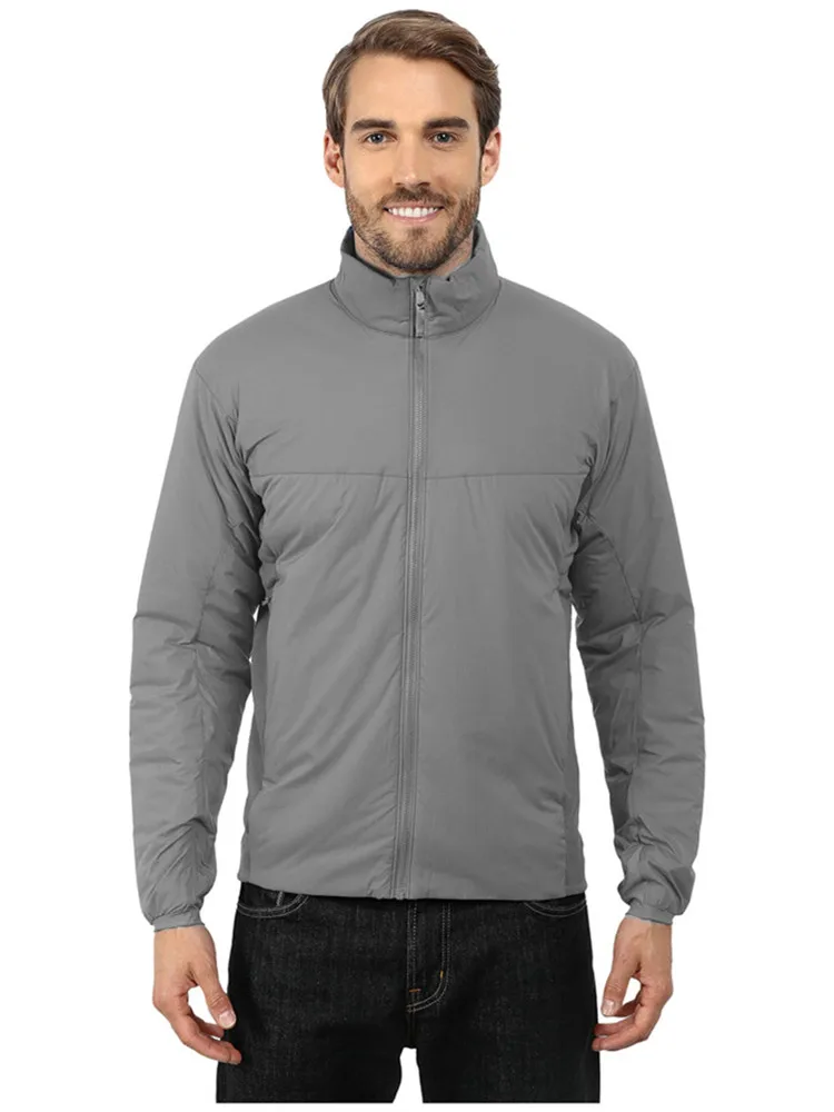 

Warm Cotton Jaet Outdoor Lightweight Breathable Waterproof Spring Autumn without Cap Stand Collar Windproof Hiking Travel Gear
