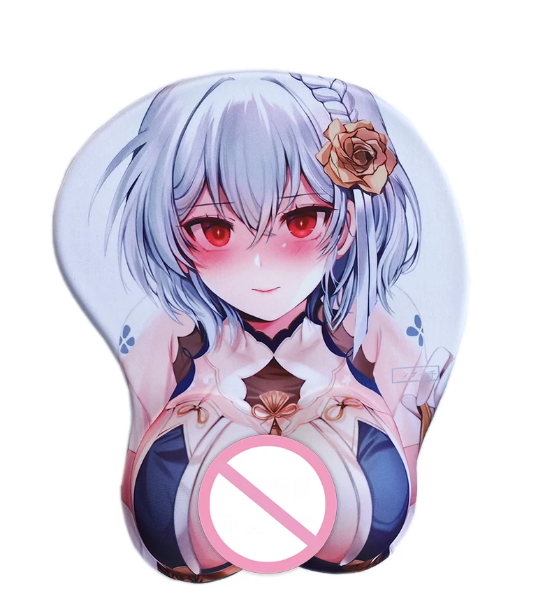 

Azur Lane HMS Sirius Prinz Eugen Rem 3D Oppai Mouse Pad Kawaii Anime Gaming Mousepad with Soft Silicone Wrist Rest for Pc Gamer