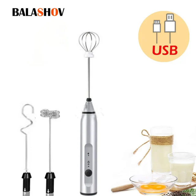 USB elektryczne spieniacze do mleka elektryczny blender ręczny z mini ekspresem do kawy trzepaczka mikser do kawy Cappuccino spieniacz do kremu