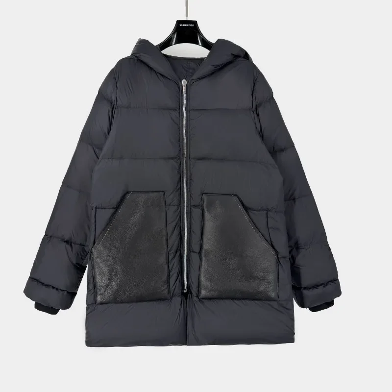 2025AW Top Quality Men's Gothic Paneled Casual Puffer Jacket Male Comfortable Fashion Down  Jackets