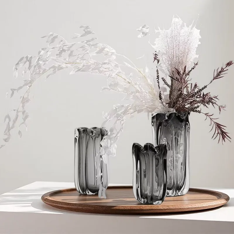 Creative Flower Bud Shaped Glass Vase, Transparent Hydroponic Flower Pot