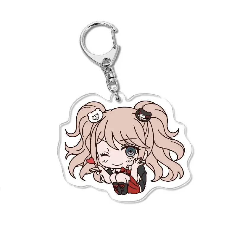 Anime Game Danganronpa V3 Cartoon Keychain Figure Acrylic Double Sided Transparent Pendant Best Friend Jewelry Fans Gift