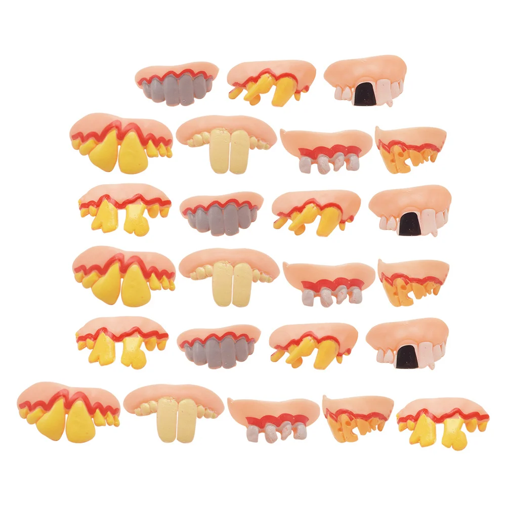 ฟันปลอมฮาโลวีน 30 ชิ้น สำหรับงานปาร์ตี้ คอสเพลย์ แต่งกายตลก อุปกรณ์เสริมชุดแฟนซี ฟันปลอมน่ากลัว สำหรับแต่งตัวฮาโลวีน