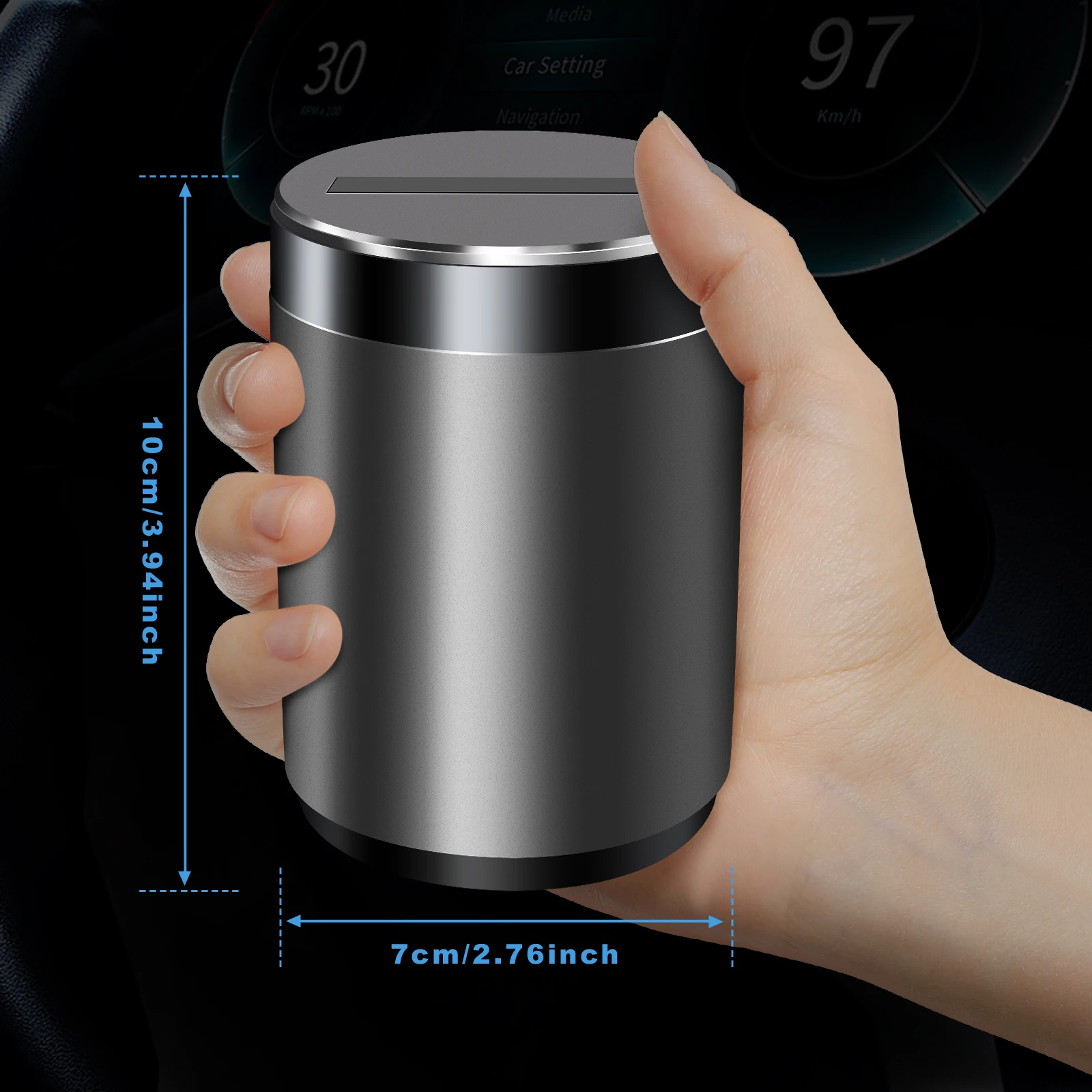 Smart Car Ashtray Portable Car Cigarette Ashtray Cup With LED Light Automatic Opening&Closing Mini Auto Ashtray Car Accessories