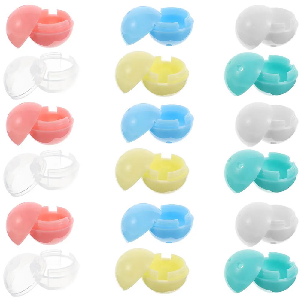 

30pcs Mini Gumball Machine 15Mm Clear-Colored Round Fillable Plastic Balls For Party Favors Surprise Vending