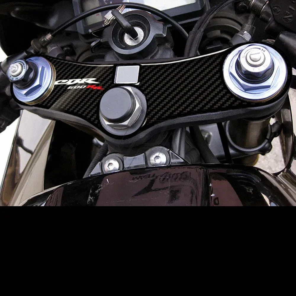 Для Honda CBR600RR 2005-2006 3D карбоновая верхняя тройная наклейка на переднюю вилку мотоцикла Defender