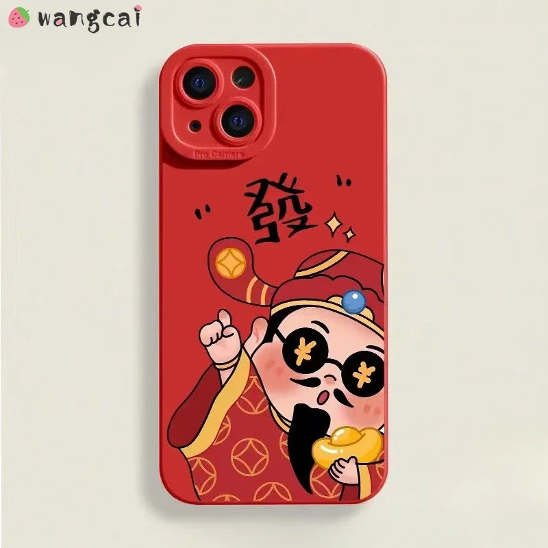 For Huawei Mate 60 50 40 Pro Plus 40E 30 30E 20 10 9 Pro Lite 5G 4G Phone Case New Year God Wealth Rich Casing Lens Soft Cover