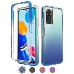 Case Voor Xiaomi Redmi Note 12 11 11S 11 Pro 5G Noot 10 Pro 10S Poco X5 Pro 2 In 1 Hybride Schokbestendige Kleurverloop Telefoonhoes