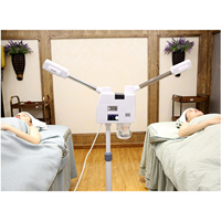 Facial Steamer with Cold and Hot Independent Switch, 360° Rotating Nozzle, Telescopic Rod for Adjustable Height, Directional