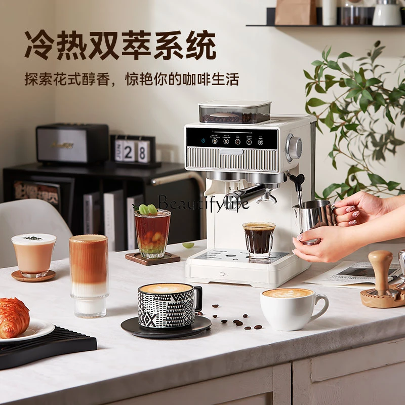 Coffee machine household small Italian automatic grinding integrated office commercial steam milk foam beating