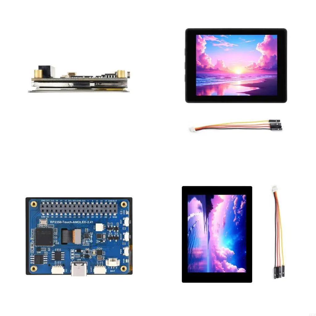 

4X7E RP2350 Programmable Microcontroller With 2.41Inch AMOLED Panel And Motion Sensorings For Projects