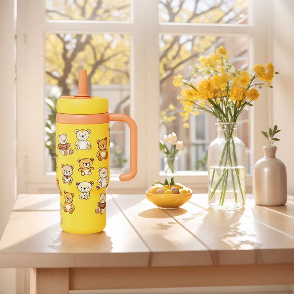 

Stainless Steel Whale Fountain Tumbler with Handle Whale Cup Leak Proof Whale Squirt Water Cup Creative Gift