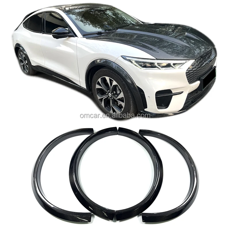 Car Exterior Accessories For Mach-E Carbon Fiber Wide Body Wheel Arch Fenders For Ford Mustang Mach-E GT Wheel Eyebrow Body Kit