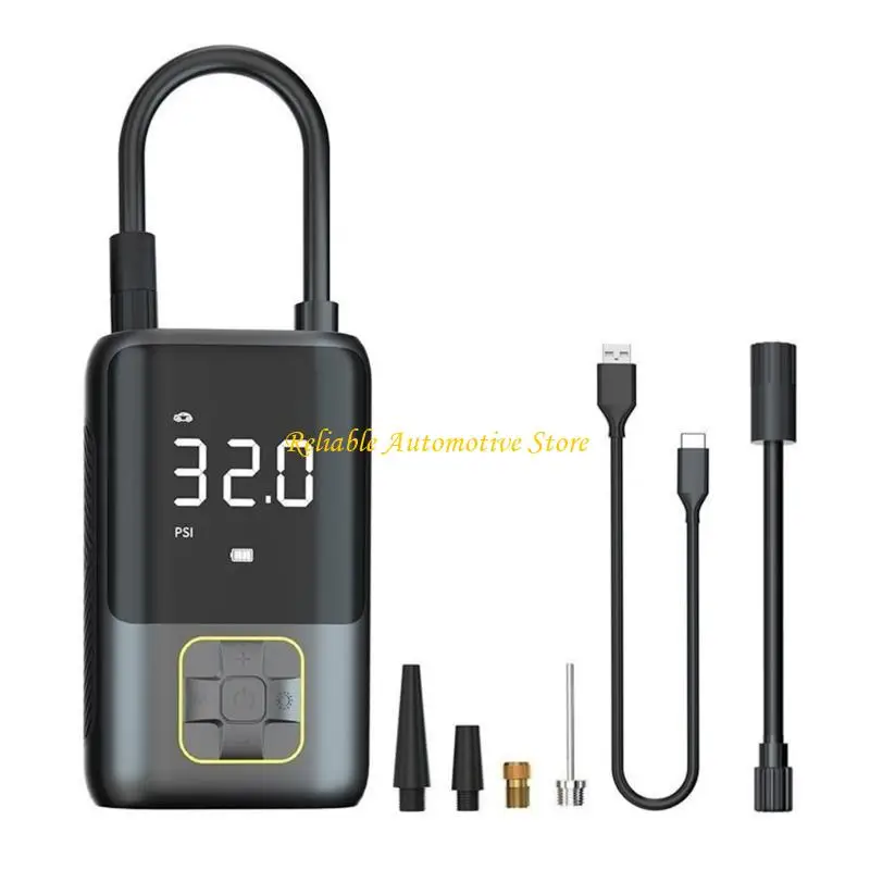 M68B Tire Inflator Car Air Compressor Air Pumps with Flashlight and Power Banks Function Tire Inflator for Car Motorcycle