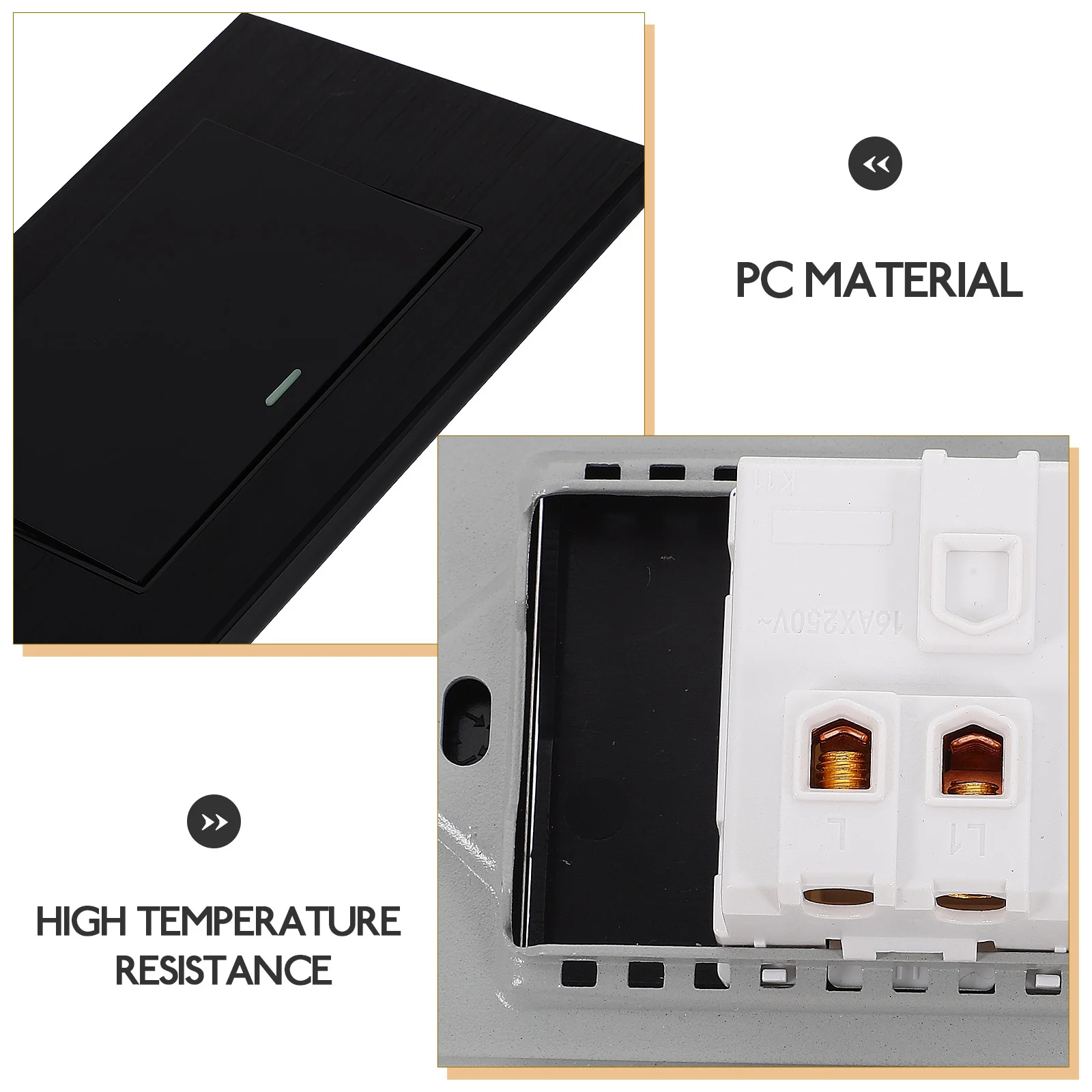 

Wall Switch Panel Single Control Safe Pc Material Scratch-Resistant Light Switch Cover for Indoor Decoration Smooth Finish Easy