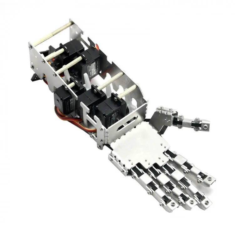 Left Hand+Right Hand Humanoid Five Fingers 5DOF Metal Manipulator Arm hand with A0090 Servos for Robot DIY