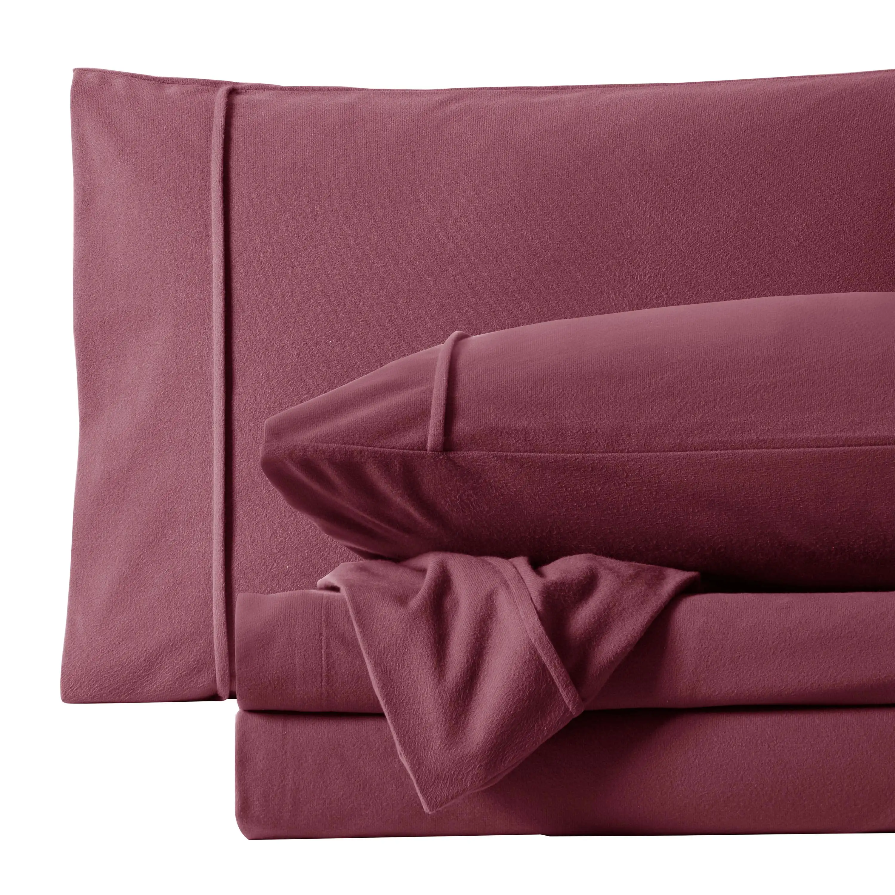 Flannel Sheet Set Burgundy King