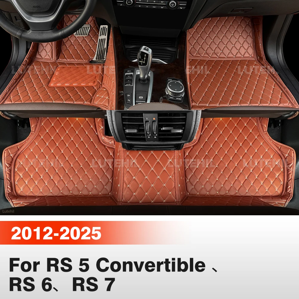 

For Audi RS 5 Convertible 、RS 6、RS 7 2012-2025 Car Floor Mats All Weather Carpet Floor Liners Interior Protector Accessories