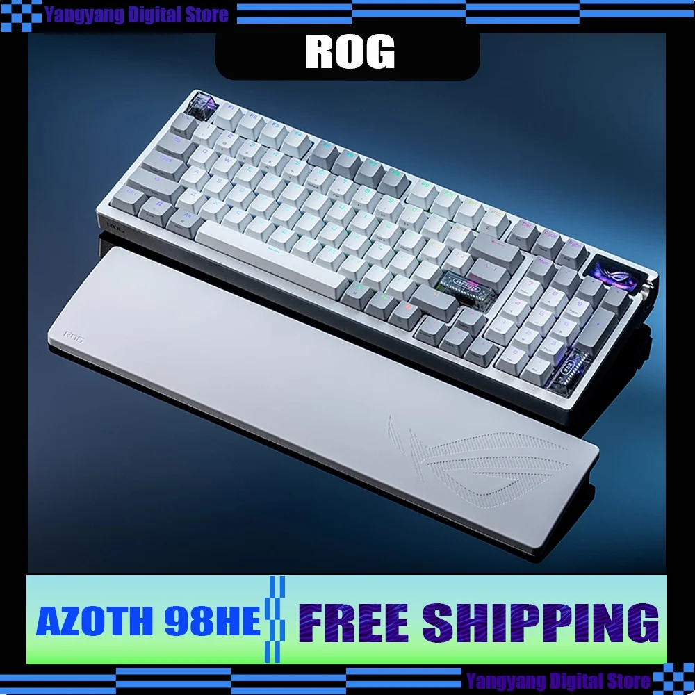 

Магнитная клавиатура ROG Azoth98 HE с OLED-экраном RGB 8K, частота возврата, беспроводная игровая Bluetooth-клавиатура ROG HFX V2, магнитная ось