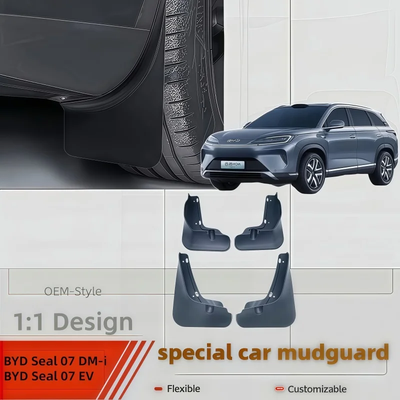 For BYD Seal 07 DM-i EV 2024- 2025 Sealion 07 Car Mudflaps Mudguards Splash Guards Fender Flaps Auto Accessories Custom Fit