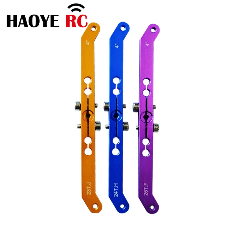 Haoye JR Hitec Futaba 23T/24T/25T CNC Aluminum Alloy Servo Horn Double Arm 3\'\'/4Inch For RC Airplanes Part Electric Planes Foam