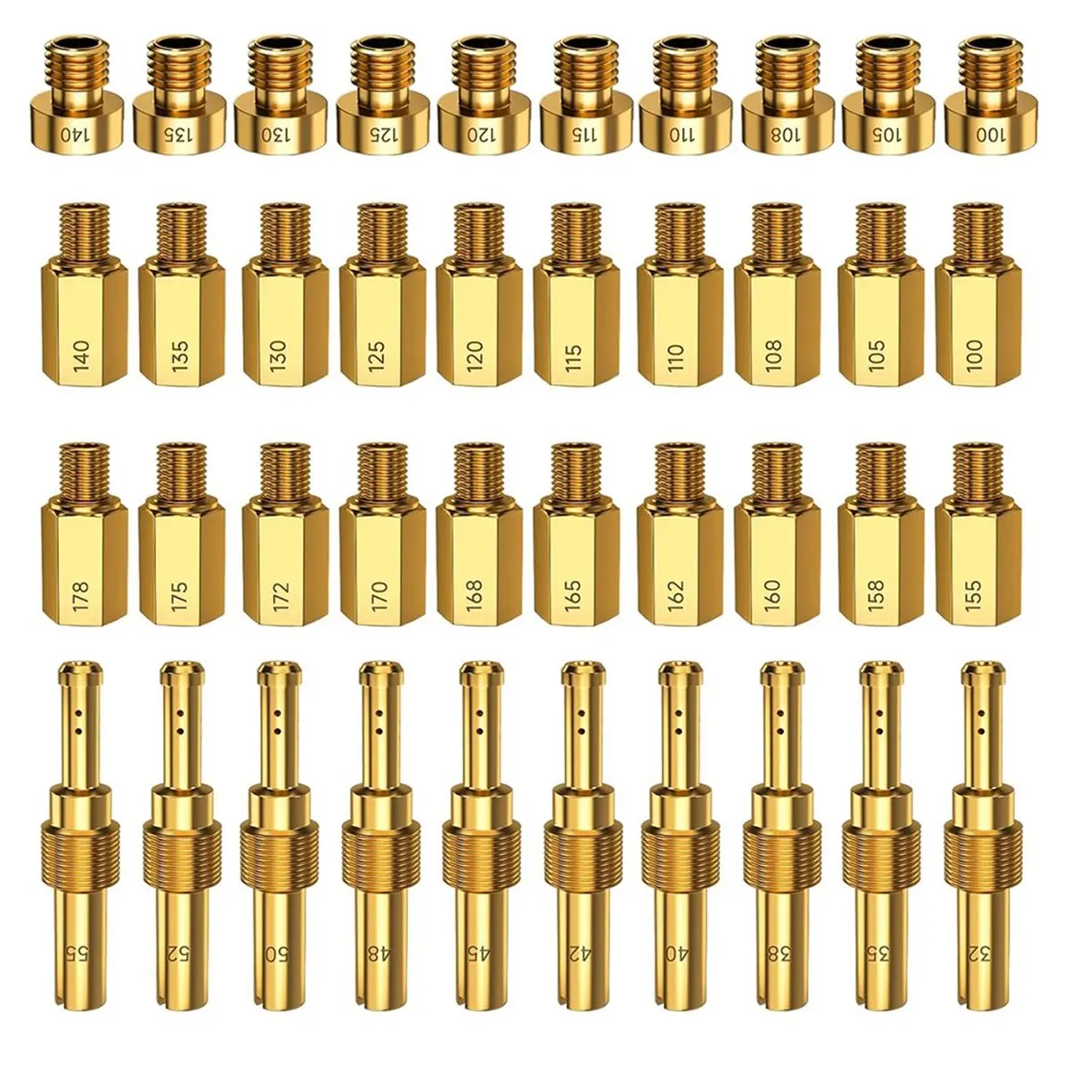 HHTL 40-Piece Carburetor Main Injection Slow-Speed Pilot Jet Kit for PE PWK CVK