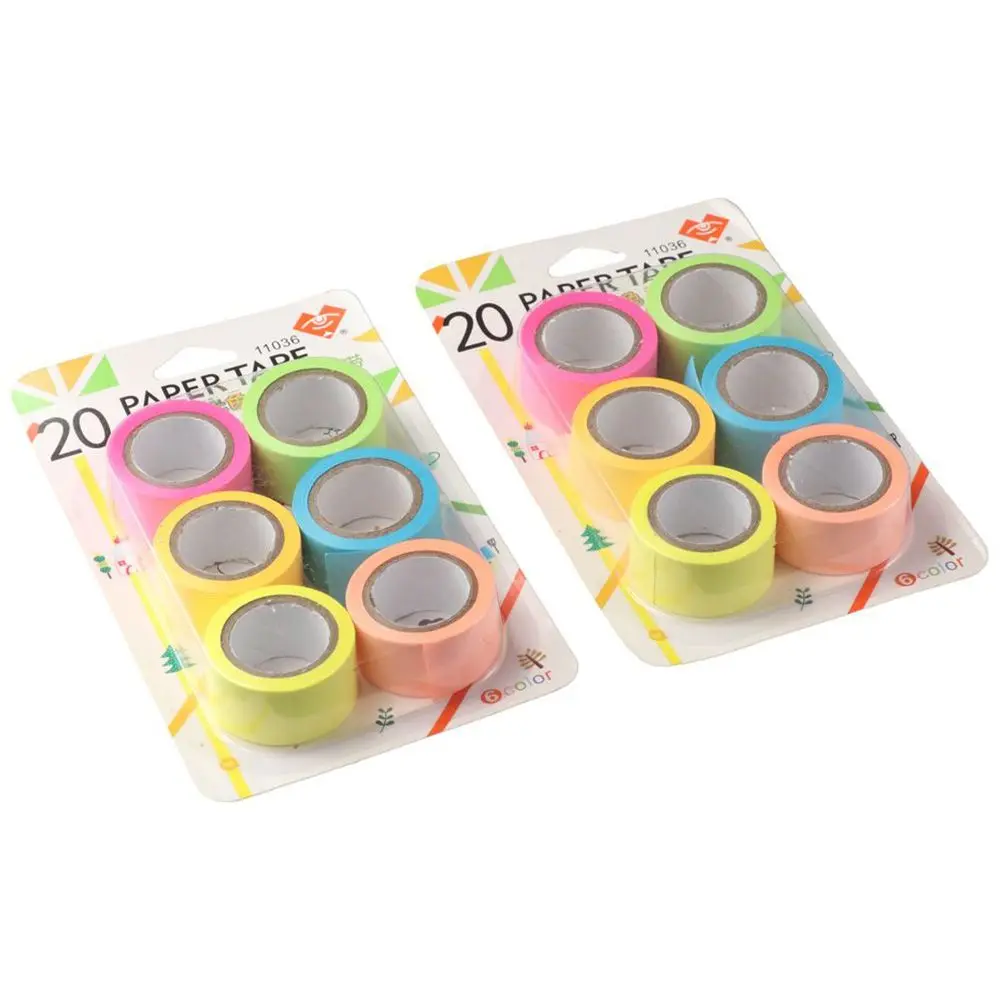Multipurpose Paper Hand Ledger Tape 1.81 Inch Multicolour Hand Tear Tape Marking Sticker Office