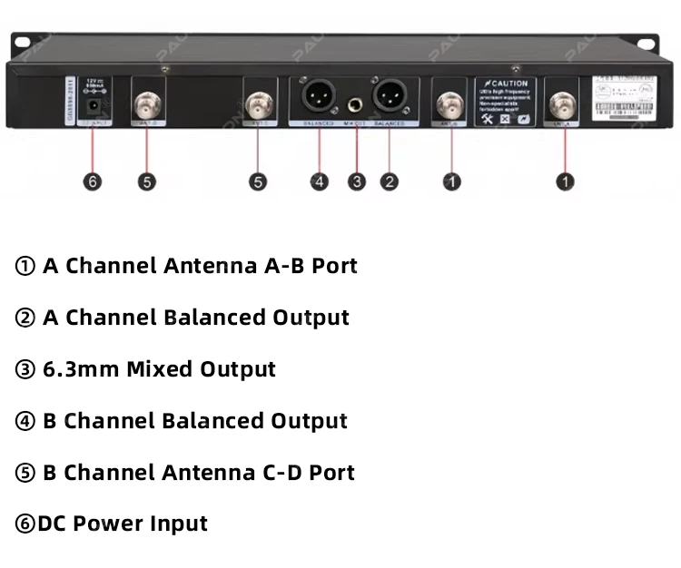 Paulkitson MK-1000 True Diversity Drahtloses Mikrofonsystem 640-690MHz Dual-Handmikrofon UHF Stabiles Signal für Karaoke Live – Detail 15
