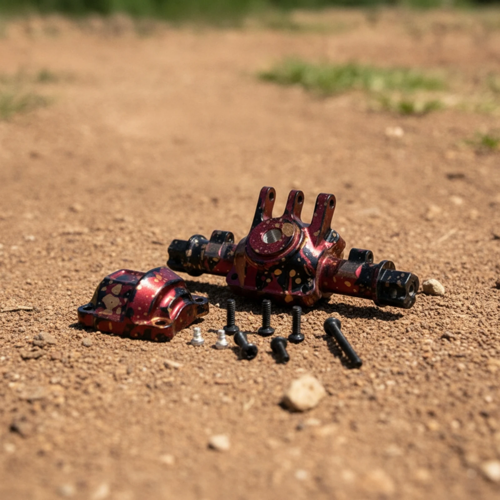 Front and Rear Axle Housing Aluminum Metal Axle Housing with Screws Replacement Part Alloy Anodized for Hobbyists