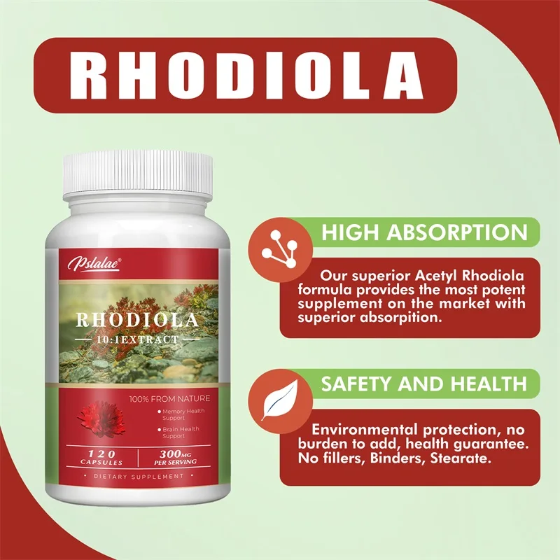 Rhodiola Rosea - Stress abbau, natürliche Stimmung und Fokus unterstützung, natürlicher Energie schub