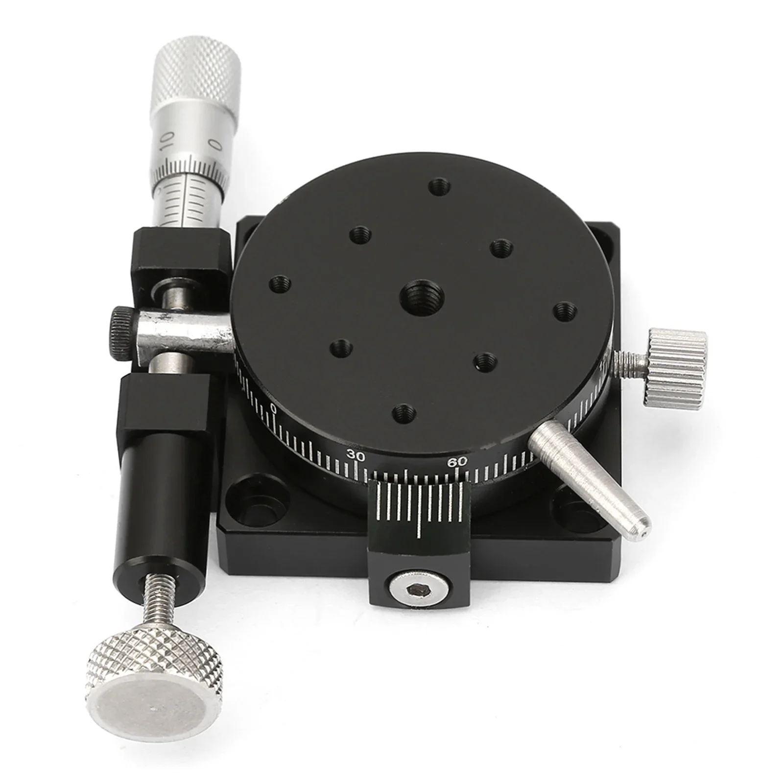 R Manuelle rotierende Gleitstufe R38 Manuelle Rotationstufe Rotierende Präzisionslager-Gleit-Stimmstufe 38 mm * 20 mm