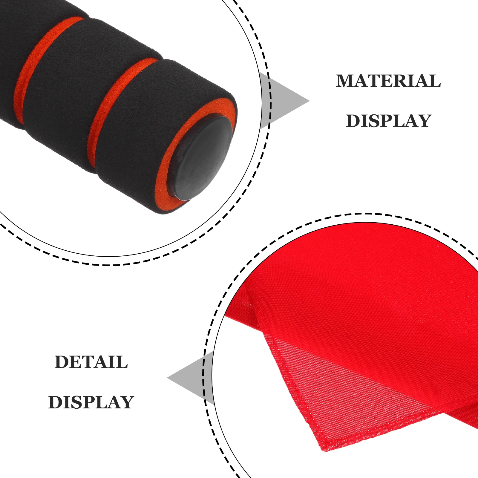 4 قطعة أعلام إشارة للرياضة مادة متينة رؤية مشرقة حجم قياسي معدات الحكم لأحداث كرة القدم والكرة الطائرة #5