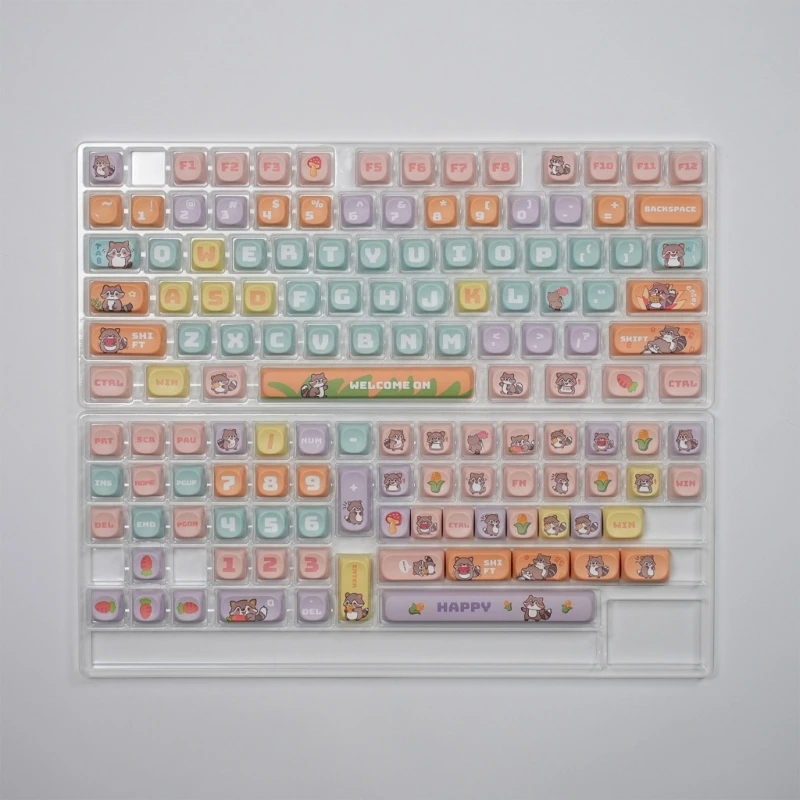 896F Stylish and Durable Animal Theme Keycaps for 61 63 64 68 82 84 87 96 98 100 104