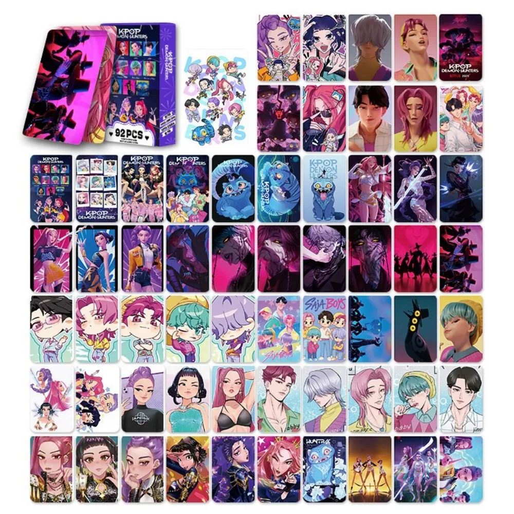 

92PCS New KPOP Monster Hunter Anime Birthday Theme Party Creative Stickers Collection Cards LOMO Cards Christmas Gifts