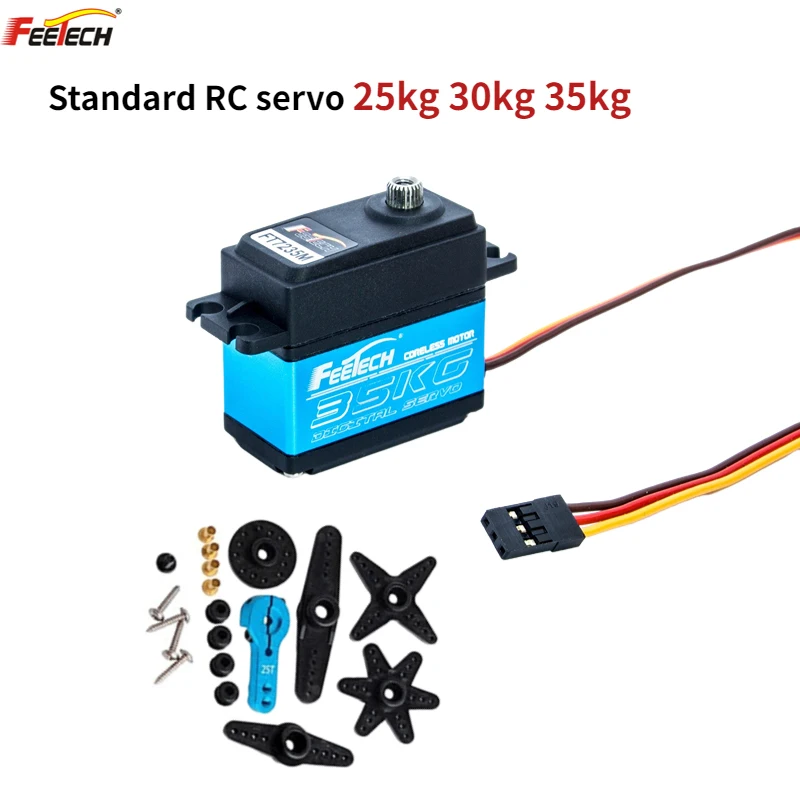 High Torque DS3235SG 35KG Blue Coreless Motor Digital Servo Metal Gear Stainless Steel Gear Waterproof Servo DS3235 for Robotic