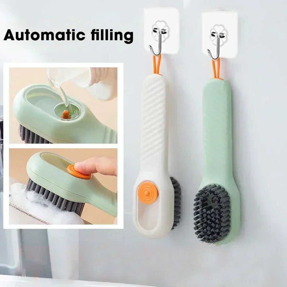 Cleaning Brush With Soap Dispenser Cleaning Products for Home Laundry Household Multifunctional Shoe Brush Clean Clothes Tools